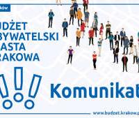 Nabór projektów w ramach budżetu obywatelskiego miasta Krakowa został zakończony