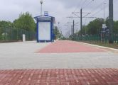Zmodernizowany peron na przystanku Sanktuarium Bożego Miłosierdzia, czerwiec 2012