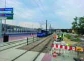 Budowa przystanku tramwajowego Łagiewniki SKA w stronę pętli Borek Fałęcki